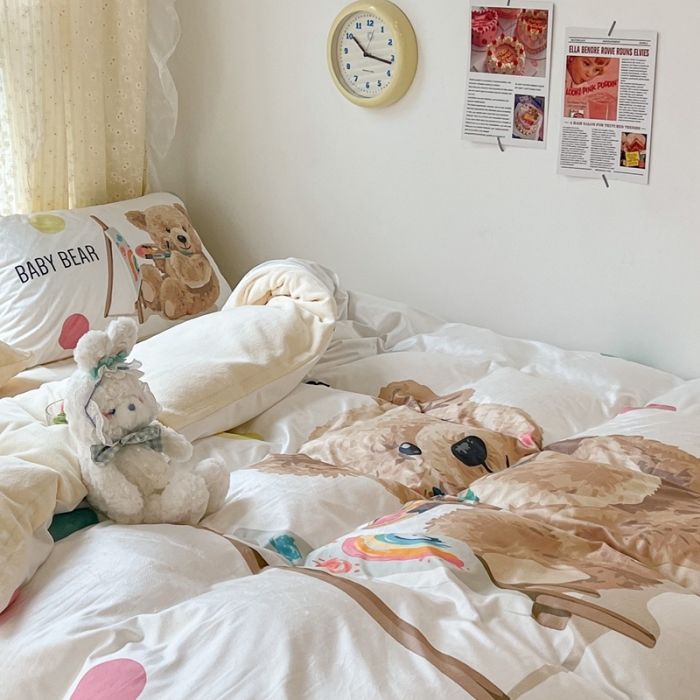 91家纺网 家纺一手货源 找家纺 （总）昔可 2022新款大版数码印花牛奶绒四件套