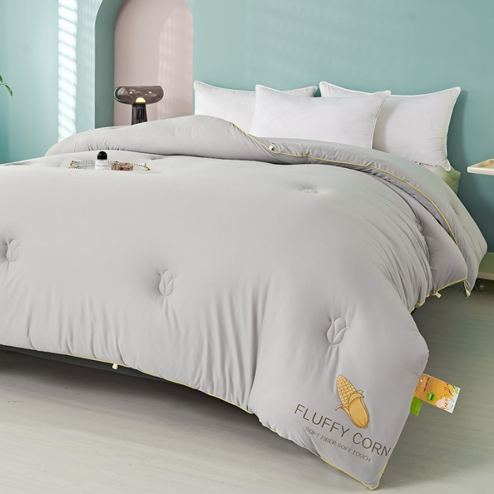 91家纺网 家纺一手货源 找家纺 丽卡家纺 2023新款玉米卷卷被 高级灰