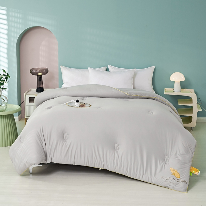 91家纺网 家纺一手货源 找家纺 丽卡家纺 2023新款玉米卷卷被 高级灰