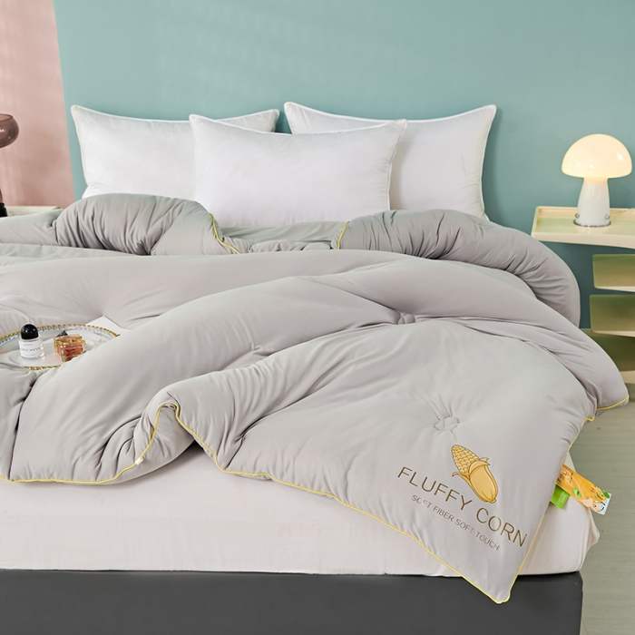 91家纺网 家纺一手货源 找家纺 丽卡家纺 2023新款玉米卷卷被 高级灰