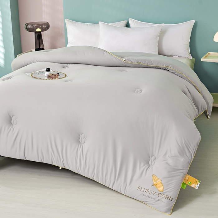 91家纺网 家纺一手货源 找家纺 丽卡家纺 2023新款玉米卷卷被 高级灰