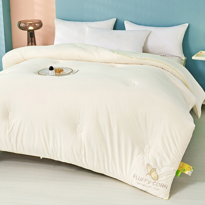 91家纺网 家纺一手货源 找家纺 丽卡家纺 2023新款玉米卷卷被 奶油白