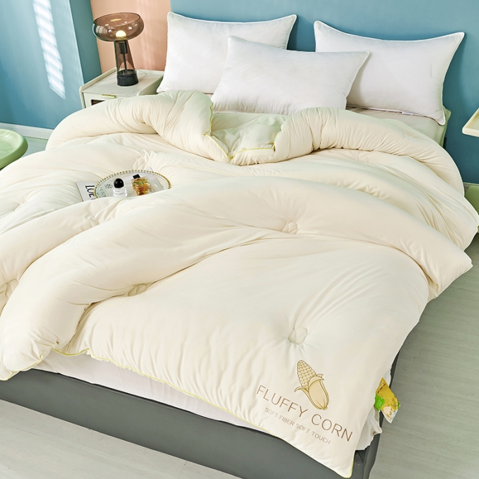 91家纺网 家纺一手货源 找家纺 丽卡家纺 2023新款玉米卷卷被 奶油白