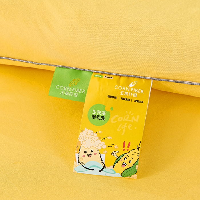 91家纺网 家纺一手货源 找家纺 丽卡家纺 2023新款玉米卷卷被 玉米黄