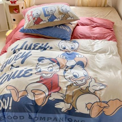 91家纺网 家纺一手货源 找家纺 （总）昔可 2022新款迪士尼大版宝宝牛奶绒四件套