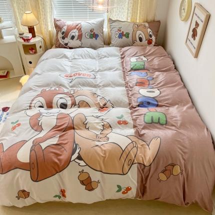 91家纺网 家纺一手货源 找家纺 （总）昔可 2022新款迪士尼大版宝宝牛奶绒四件套