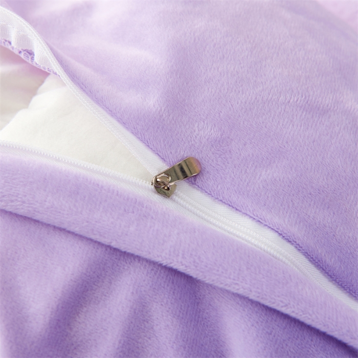 91家纺网 家纺一手货源 找家纺 品尚嘉家纺2025款扎染水貂绒四件套长毛绒保暖套件薰衣草色