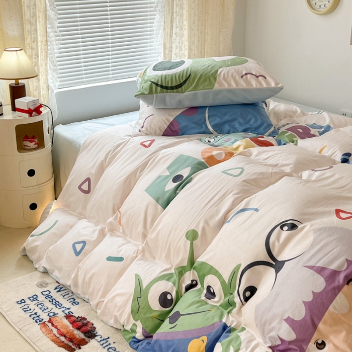 91家纺网 家纺一手货源 找家纺 （总）昔可 2022新款迪士尼大版宝宝牛奶绒四件套