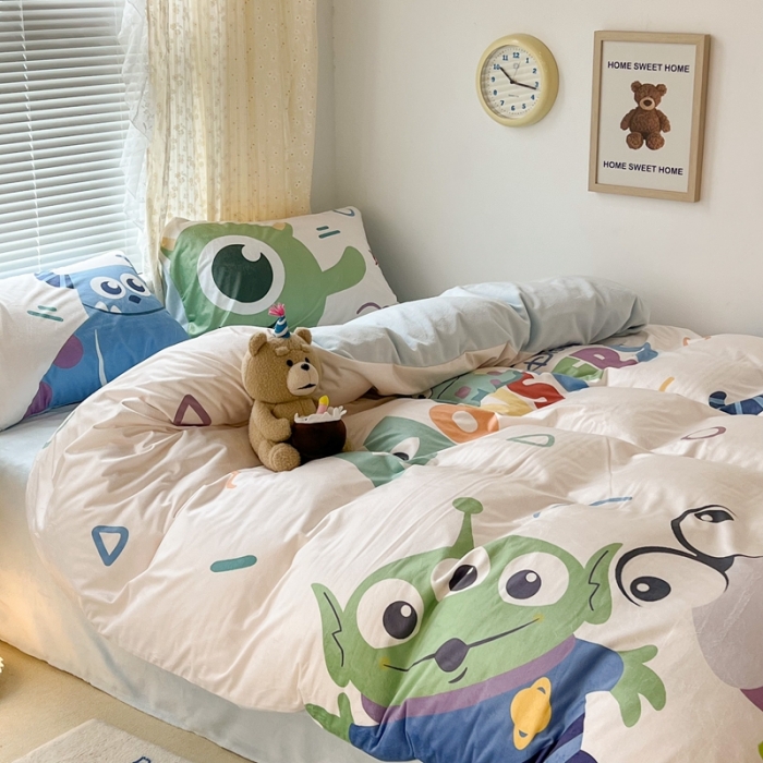 91家纺网 家纺一手货源 找家纺 （总）昔可 2022新款迪士尼大版宝宝牛奶绒四件套