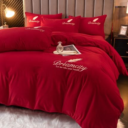 91家纺网 家纺一手货源 找家纺 （总）如一 2024新款水晶绒单件被套 牛奶绒单品被罩