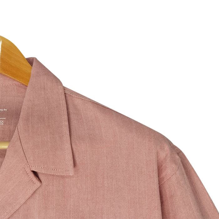 91家纺网 家纺一手货源 找家纺 皇寝世家 2023新款ins风休闲纯棉家居服套装 816女-人字纹粉色