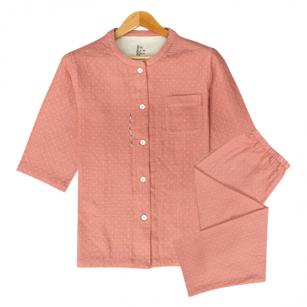 91家纺网 家纺一手货源 找家纺 （总）皇寝世家 2023新款立领纯棉双层纱家居服套装