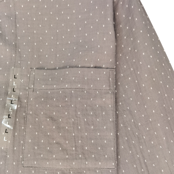 91家纺网 家纺一手货源 找家纺 皇寝世家 2023新款立领纯棉双层纱家居服套装 810男-星空灰