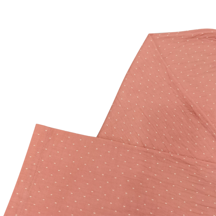 91家纺网 家纺一手货源 找家纺 皇寝世家 2023新款立领纯棉双层纱家居服套装 811女-星空粉