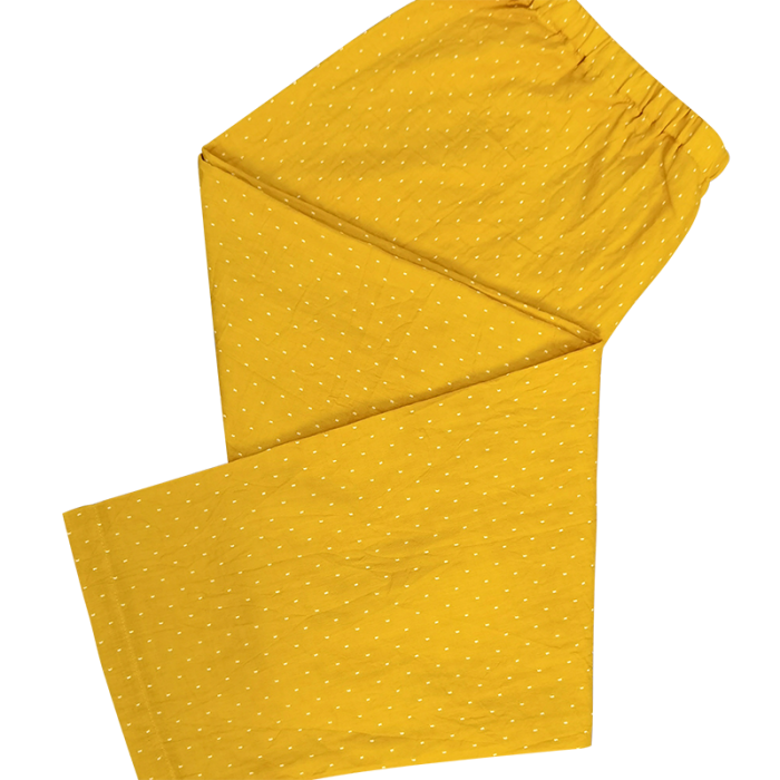 91家纺网 家纺一手货源 找家纺 皇寝世家 2023新款立领纯棉双层纱家居服套装 811女-星空黄