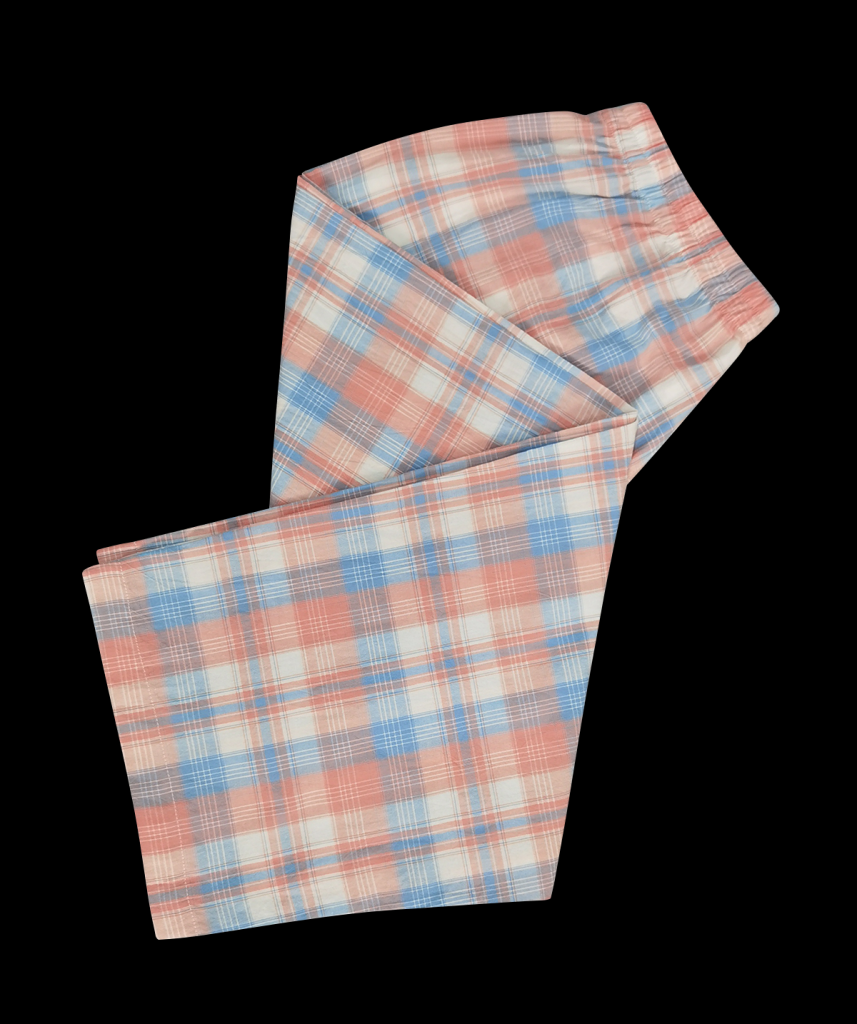 91家纺网 家纺一手货源 找家纺 皇寝世家 2023新款水洗棉汉服家居服套装 819女-粉格