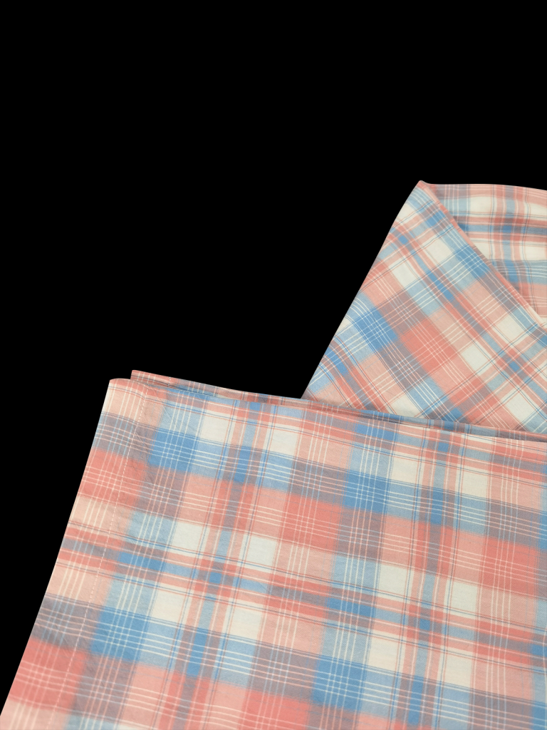 91家纺网 家纺一手货源 找家纺 皇寝世家 2023新款水洗棉汉服家居服套装 819女-粉格