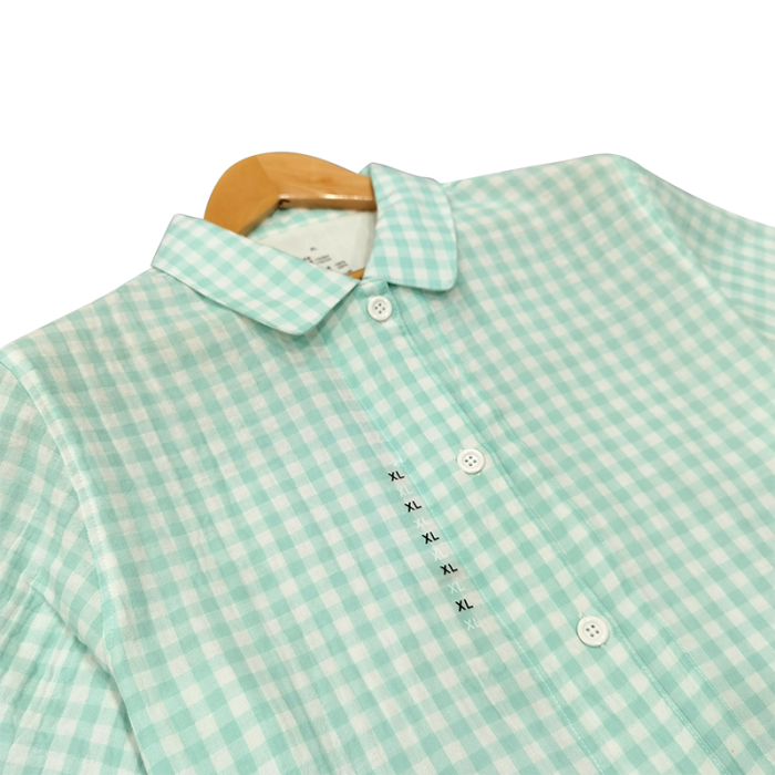 91家纺网 家纺一手货源 找家纺 皇寝世家 2023新款纯棉双层纱短袖短裤家居服套装 807女-糖果绿