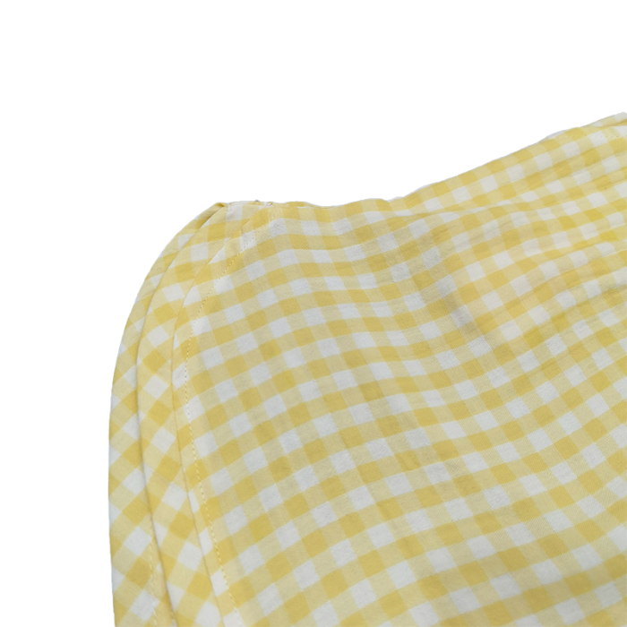 91家纺网 家纺一手货源 找家纺 皇寝世家 2023新款纯棉双层纱短袖短裤家居服套装 807女-糖果黄