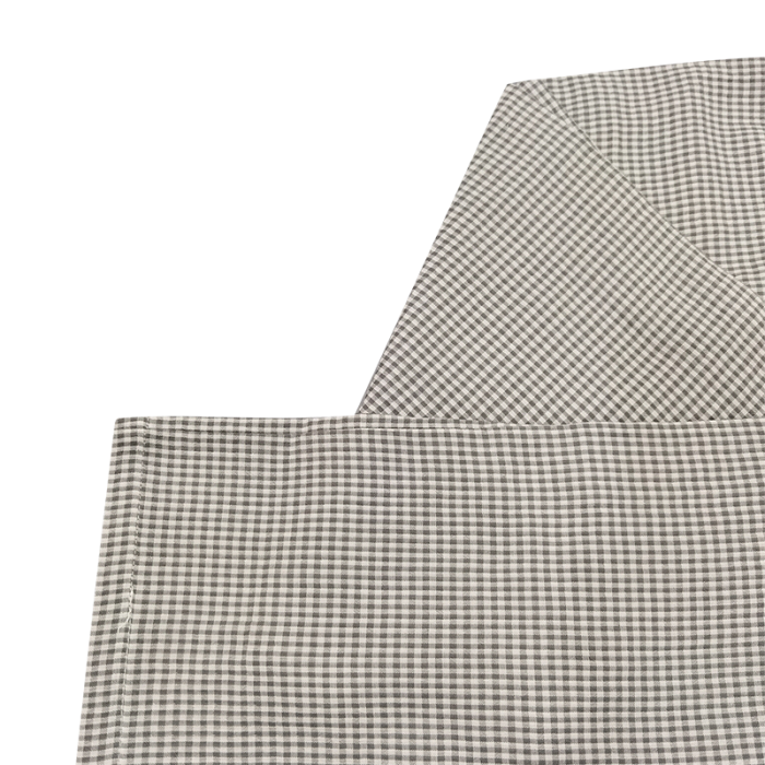 91家纺网 家纺一手货源 找家纺 皇寝世家 2023新款纯棉双层纱短袖长裤家居服套装 804男-灰细格