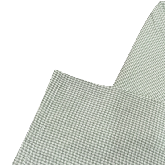 91家纺网 家纺一手货源 找家纺 皇寝世家 2023新款纯棉双层纱短袖长裤家居服套装 805女-绿细格