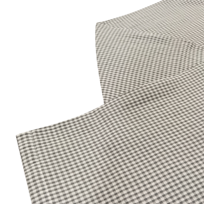 91家纺网 家纺一手货源 找家纺 皇寝世家 2023新款纯棉双层纱长袖长裤家居服套装 802男-灰细格