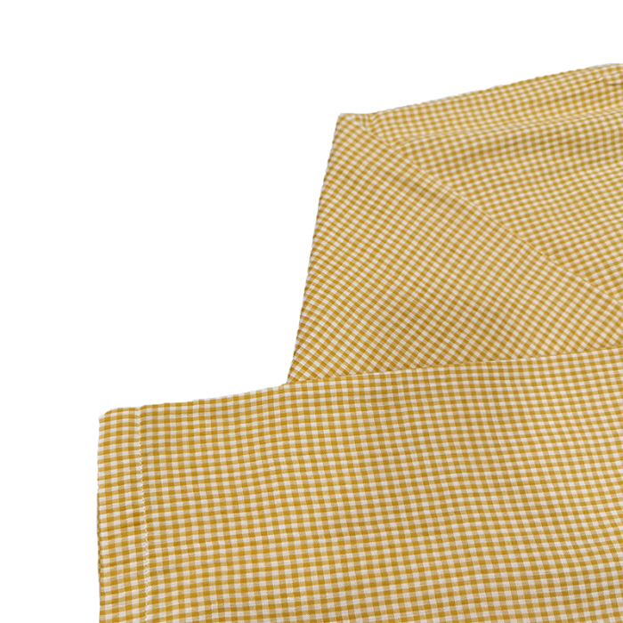 91家纺网 家纺一手货源 找家纺 皇寝世家 2023新款纯棉双层纱长袖长裤家居服套装 803女-黄细格