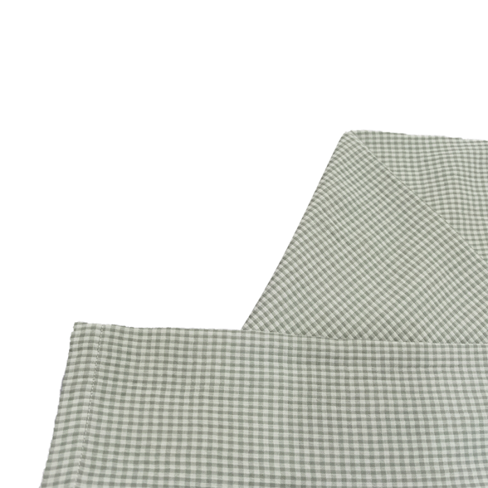 91家纺网 家纺一手货源 找家纺 皇寝世家 2023新款纯棉双层纱长袖长裤家居服套装 803女-绿细格