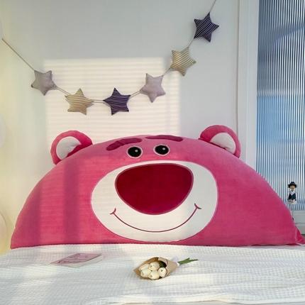乐坊 2024迪士尼网红草莓熊抱枕床头靠垫软包 粉红草莓熊