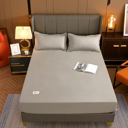 91家纺网 家纺一手货源 找家纺 千百笠A类全棉13372喷气床笠纯色床罩保护罩套全包围浅灰