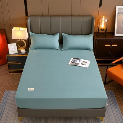 91家纺网 家纺一手货源 找家纺 千百笠A类全棉13372喷气床笠纯色床罩保护罩套全包围浅石兰