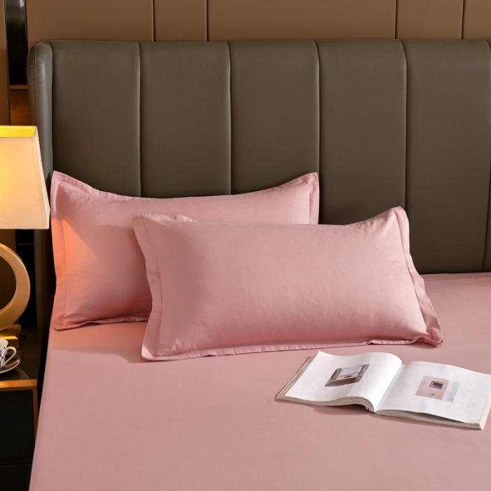 91家纺网 家纺一手货源 找家纺 千百笠A类全棉13372喷气床笠纯色床罩保护罩套全包围浅豆沙