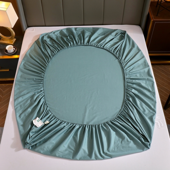 91家纺网 家纺一手货源 找家纺 千百笠A类全棉13372喷气床笠纯色床罩保护罩套全包围浅石兰