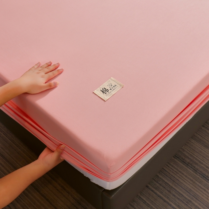 91家纺网 家纺一手货源 找家纺 千百笠A类全棉13372喷气床笠纯色床罩保护罩套全包围浅玉