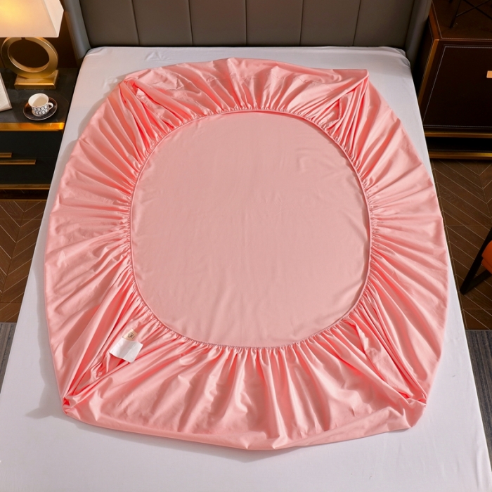 91家纺网 家纺一手货源 找家纺 千百笠A类全棉13372喷气床笠纯色床罩保护罩套全包围浅玉