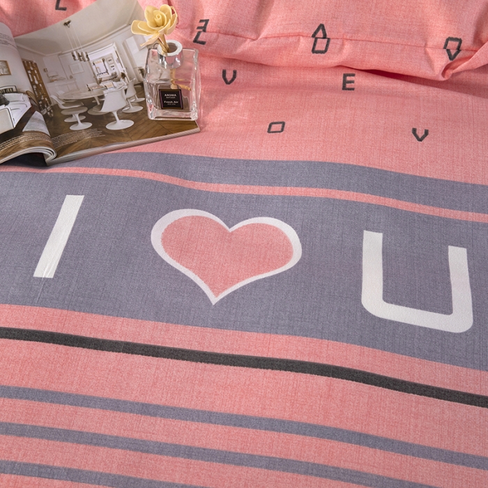 91家纺网 家纺一手货源 找家纺 雨萝家纺 2022新款植物羊绒四件套 爱之言