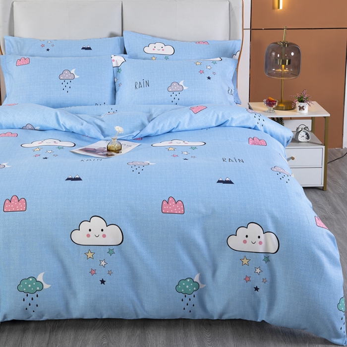 91家纺网 家纺一手货源 找家纺 雨萝家纺 2022新款植物羊绒四件套 山川云雨