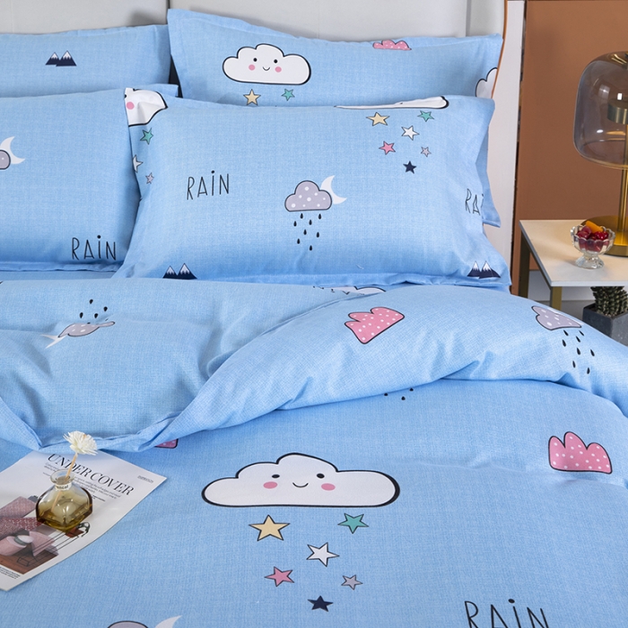 91家纺网 家纺一手货源 找家纺 雨萝家纺 2022新款植物羊绒四件套 山川云雨