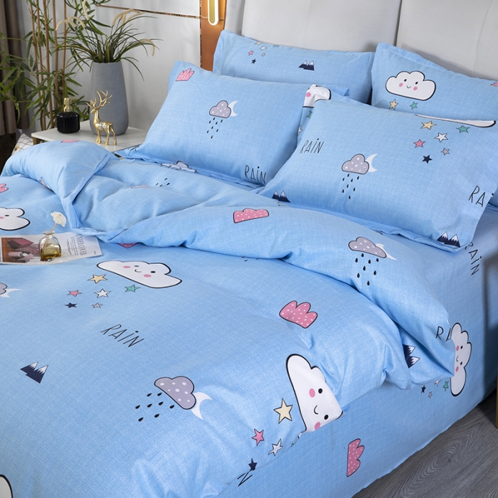 91家纺网 家纺一手货源 找家纺 雨萝家纺 2022新款植物羊绒四件套 山川云雨