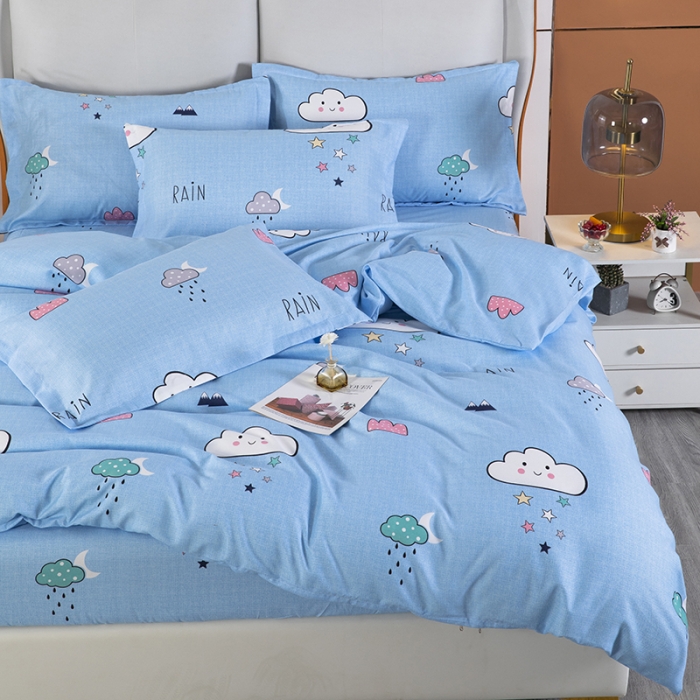 91家纺网 家纺一手货源 找家纺 雨萝家纺 2022新款植物羊绒四件套 山川云雨