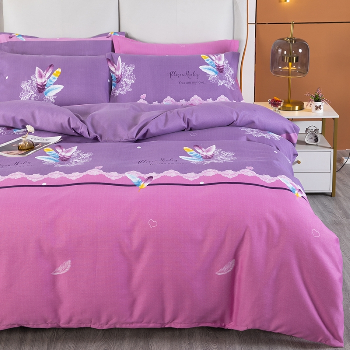 91家纺网 家纺一手货源 找家纺 雨萝家纺 2022新款植物羊绒四件套 温情时刻