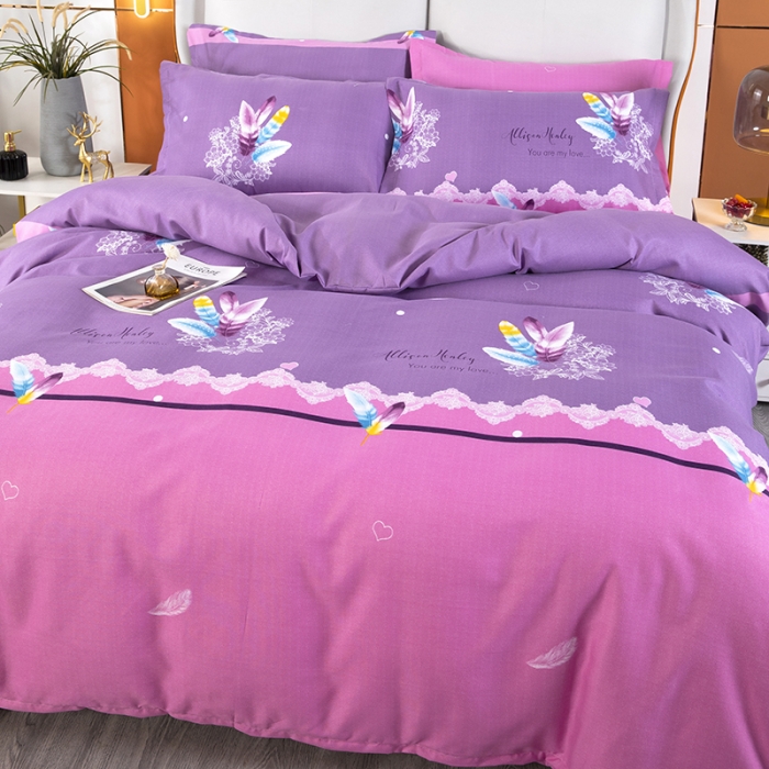 91家纺网 家纺一手货源 找家纺 雨萝家纺 2022新款植物羊绒四件套 温情时刻