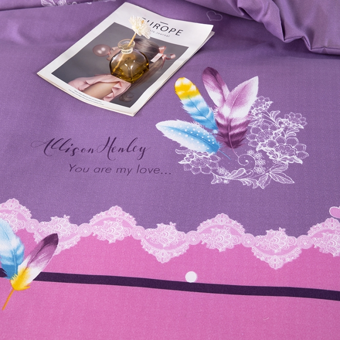 91家纺网 家纺一手货源 找家纺 雨萝家纺 2022新款植物羊绒四件套 温情时刻