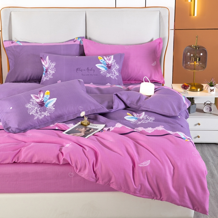 91家纺网 家纺一手货源 找家纺 雨萝家纺 2022新款植物羊绒四件套 温情时刻