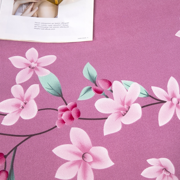 91家纺网 家纺一手货源 找家纺 雨萝家纺 2022新款植物羊绒四件套 香卉