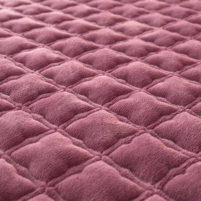 91家纺网 家纺一手货源 找家纺 2025啊雅家居新款单品牛奶绒夹棉床笠 豆沙