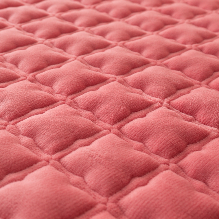 91家纺网 家纺一手货源 找家纺 2025啊雅家居新款单品牛奶绒夹棉床笠 粉色