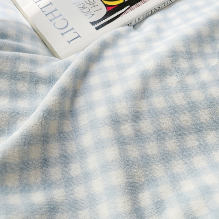 91家纺网 家纺一手货源 找家纺 时年家纺 2022新款240g亲肤牛奶绒小美好花边款四件套 小美好-奶油蓝