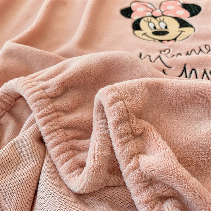 91家纺网 家纺一手货源 找家纺 蓝巢 2022新款牛奶绒迪士尼单床笠 迪士尼-豆沙