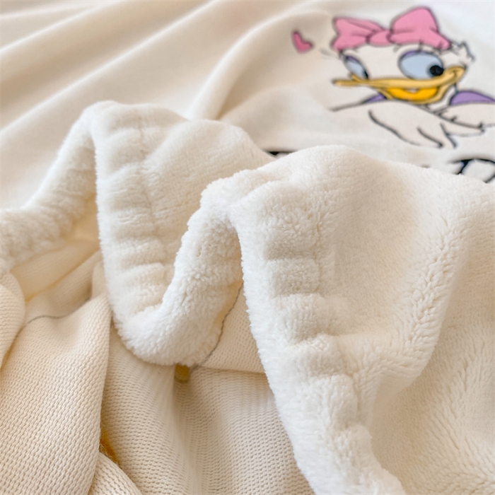 91家纺网 家纺一手货源 找家纺 蓝巢 2022新款牛奶绒迪士尼单床笠 迪士尼-奶昔白